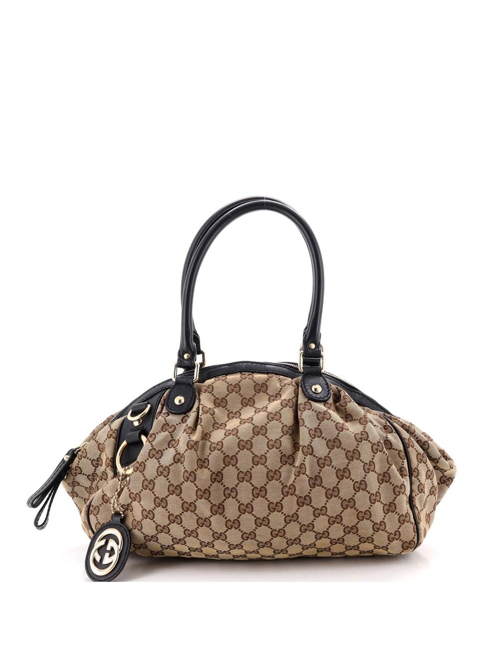 Gucci Sukey Boston Bag Gg Canvas #369121G52B